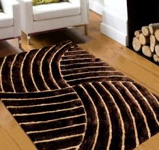 Modern Brown Geometric Dining Mat